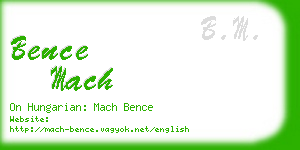 bence mach business card